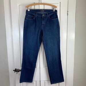Lee Womens Jeans Relaxed‎ Fit Straight Leg Mid Rise Blue Denim Size 8 Short